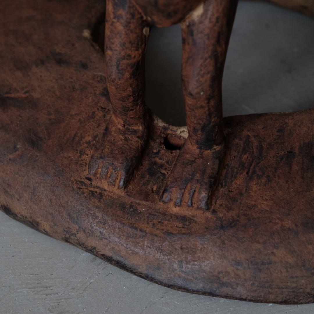 アフリカ 木製スツール　プリミティブ 丸椅子 チェア 花台 サイドテーブル