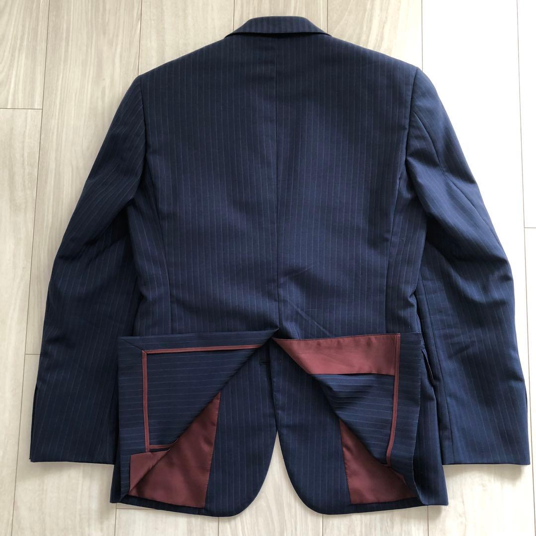 値下げ！【美品】オーダーメイドスーツ　シャドーストライプ　スリーピース