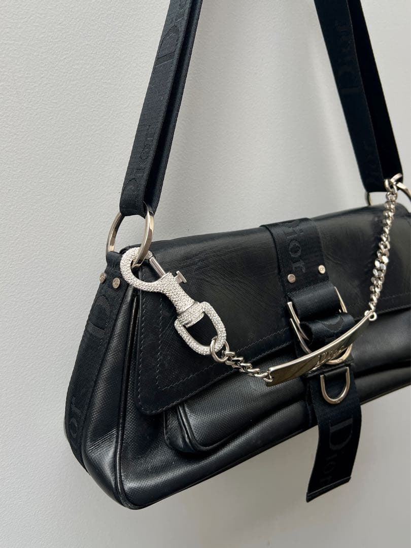 クリスチャンディオール ハードコア ショルダーバッグ ブラック　希少　レザー