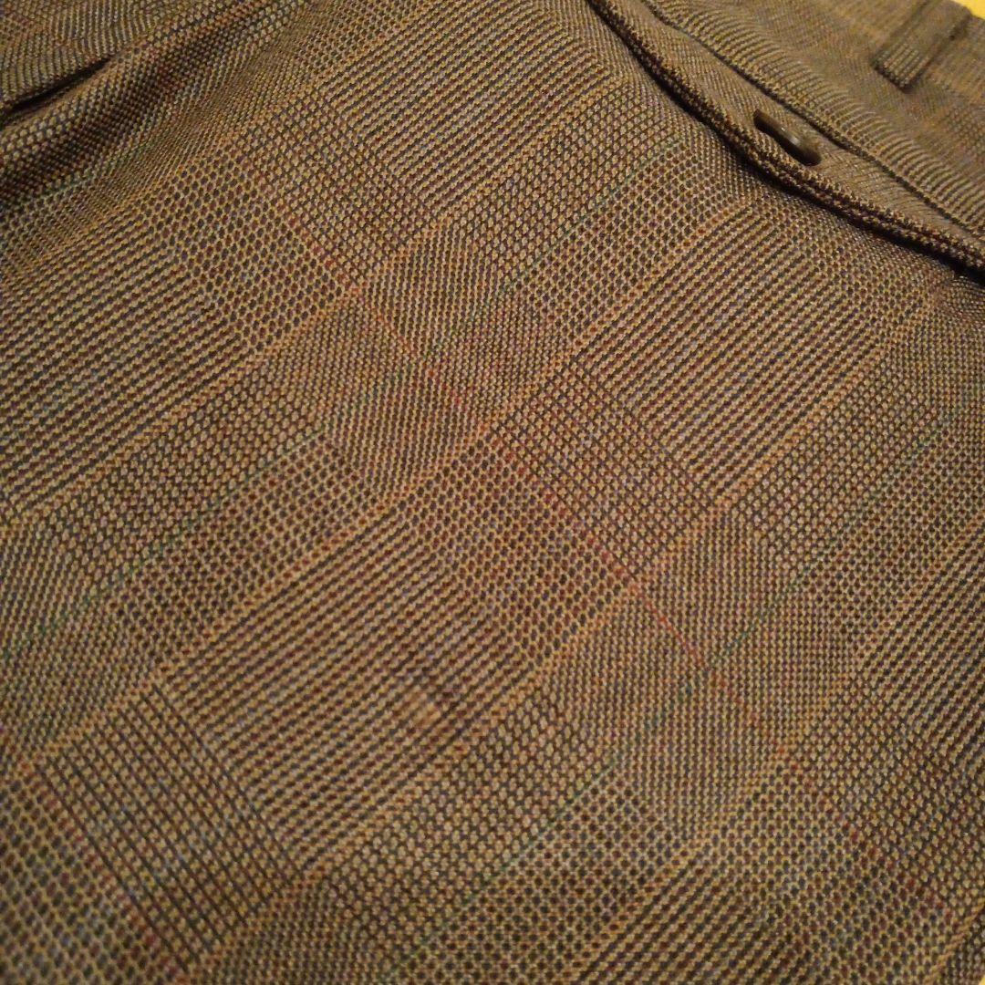 バーバリー グレーブラウン系チェック柄スリーピーススーツ