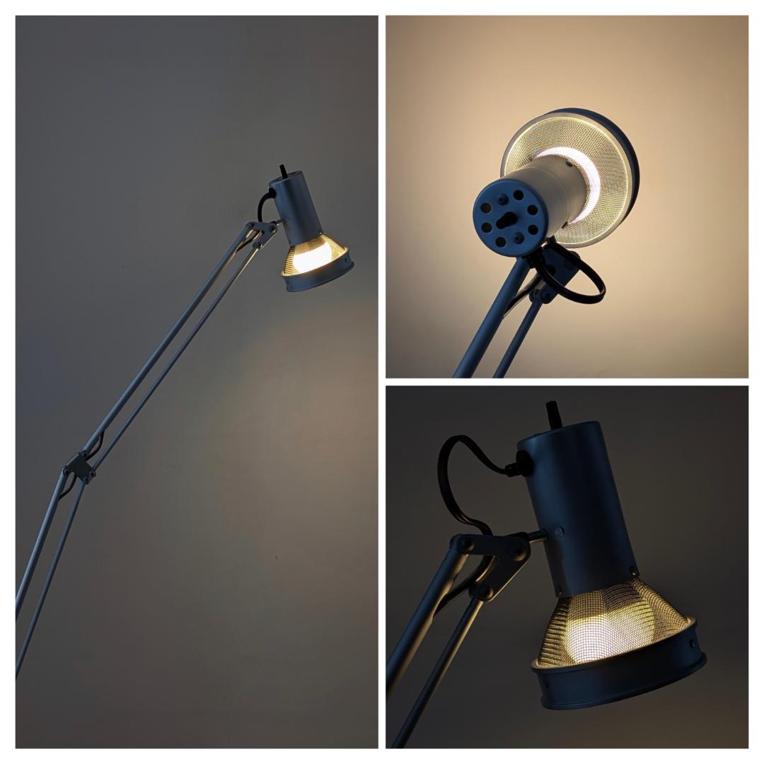 ビンテージ 無印 90年代 スチールメッシュ×アルミ スタンドライト 照明 希少