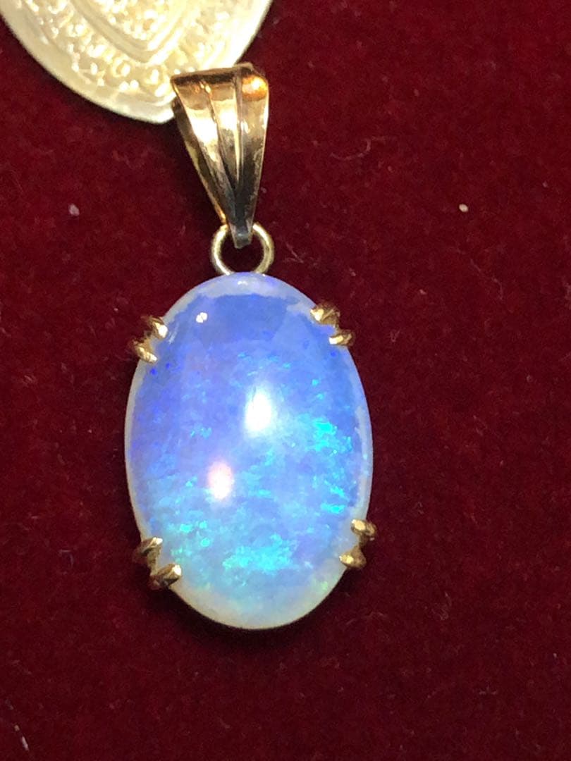 昭和レトロ　ヴィンテージ K18 オパールペンダントトップ