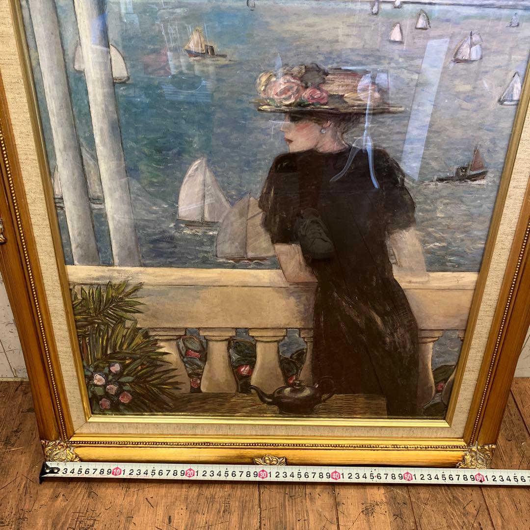 ヴィンテージ ジャン=ピエール・カシニョール 複製画 絵画 人物画 壁掛け