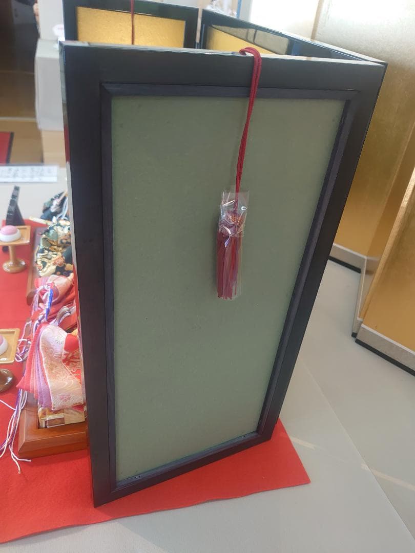 ●新品●　おひなさまフルセット　さくら柄金襴衣装と金屏風