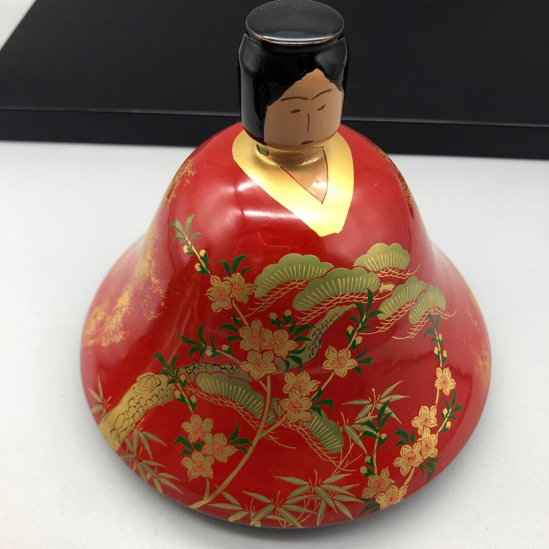 希少雛人形伝統工芸漆器木製金彩花柄着物漆塗りひなまつり飾りアンティークお雛様