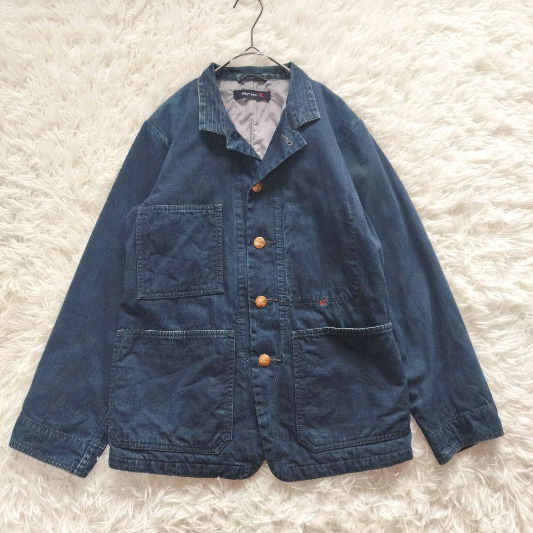 【美品】45rpm 45R デニムジャケット カバーオール インディゴブルー S