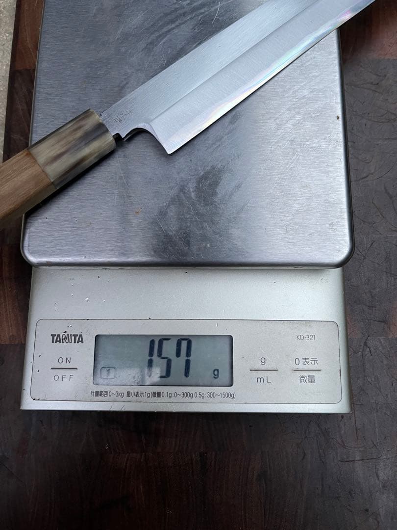 堺打ち刃物　青鋼　紋　鍛錬　柳刃　刺身　尺　300mm 包丁　和包丁　刃紋