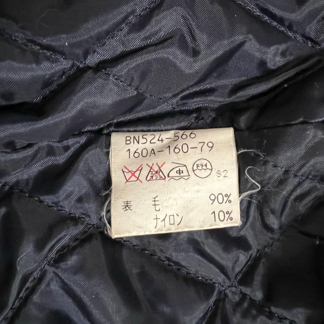 バーバリー フードコート ダブル チェック 金ボタン　 キルティング ネイビーM