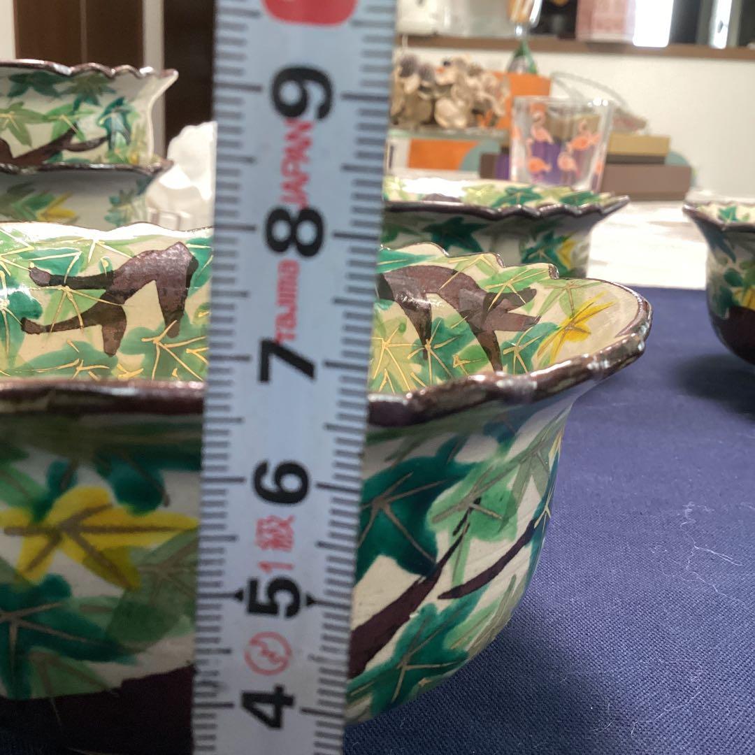 mmm　　乾山写新緑紅葉向付　雲錦向付3客ずつ　新品未使用