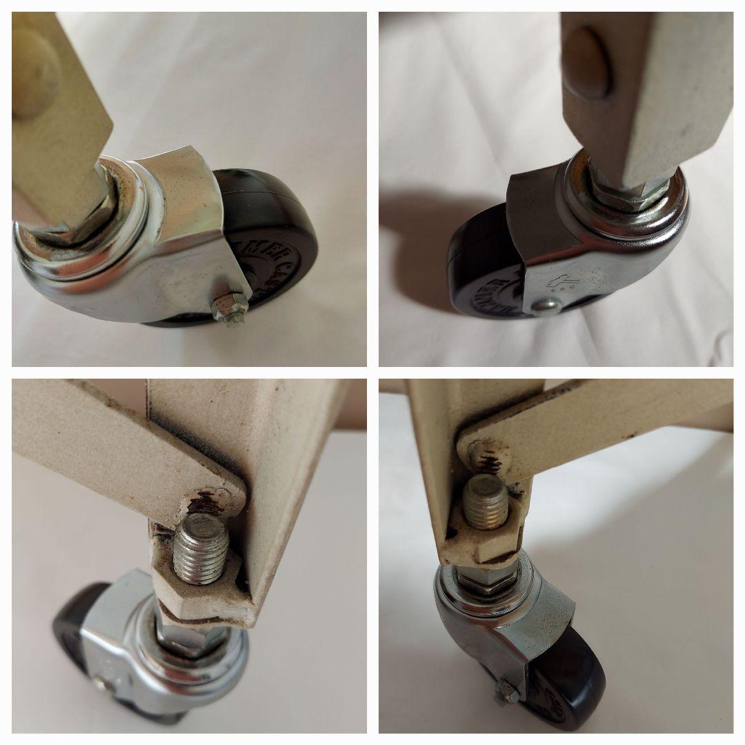 オールドメゾン キャスター付 アイアン オープンシェルフ お手入れワックス付