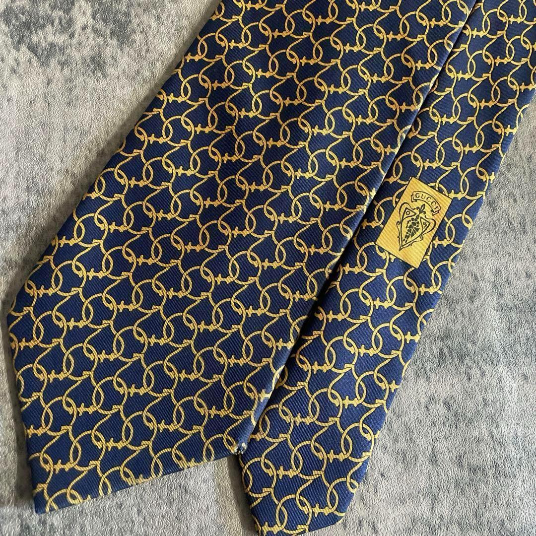 未使用 オッドベスト GUCCI グッチ ネクタイ ストライプ 濃紺スーツ L