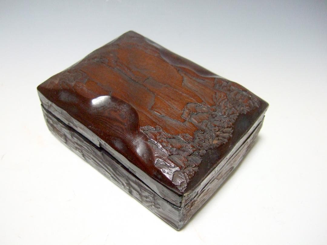 天然木 埋もれ木 小箱 角盆 煙草入 煙草盆 小物入