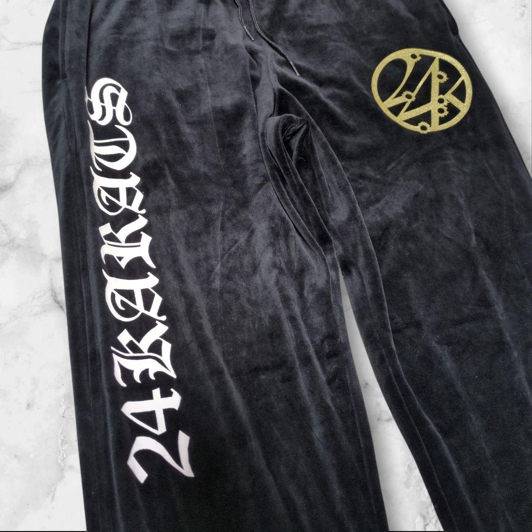 極美品✨24karats 黒金 ベロアジャージ セットアップ XL 希少