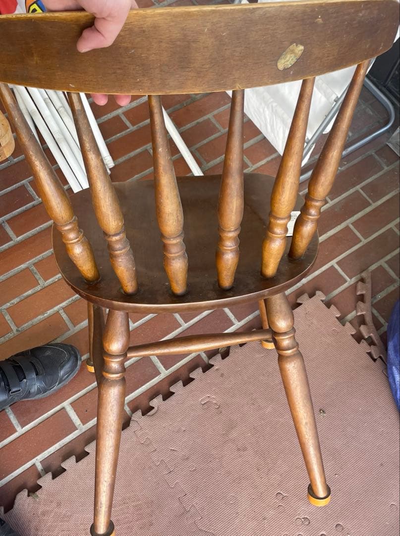 飛騨産業 穂高 ウィンザーチェア　再塗装済／キツツキ