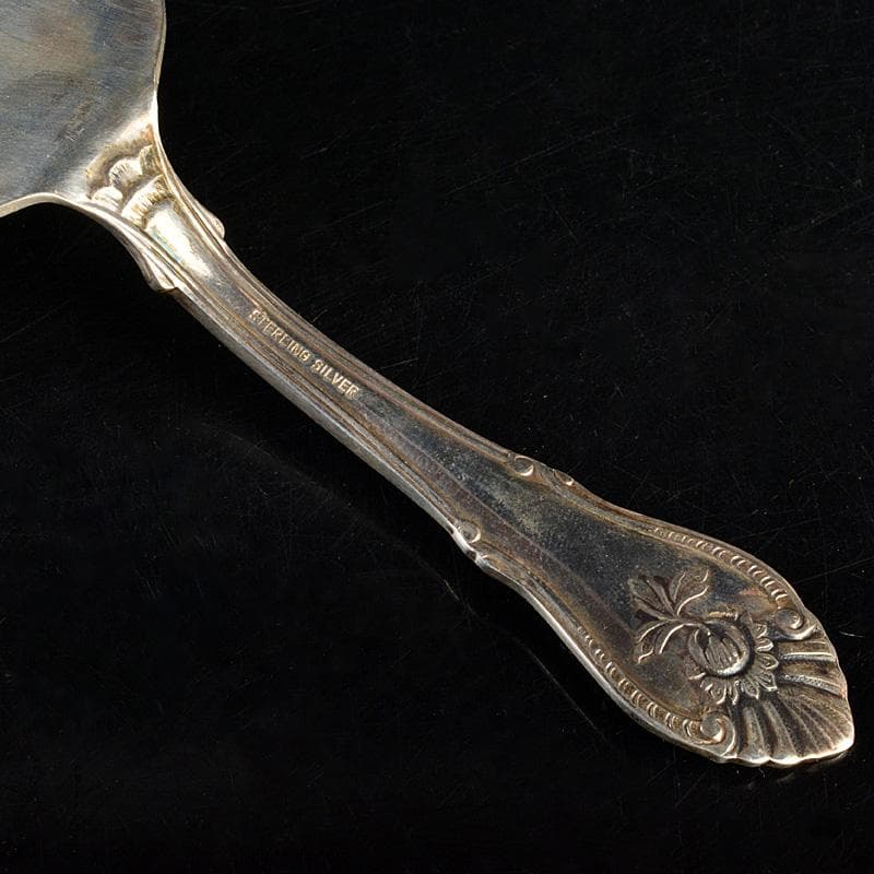 茶道具　STERLING　SILVER刻印　風炉灰匙　時代箱　M　R7313