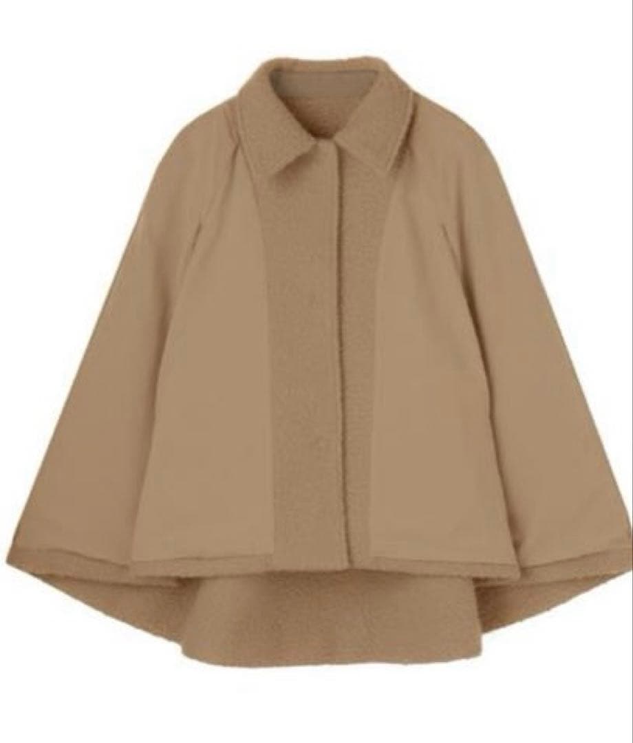 JENNEプードルケープコートMベージュ