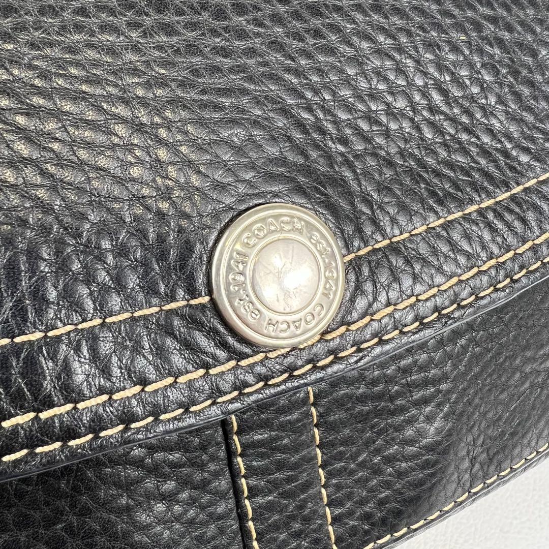 バッグ COACH hobo leather Flap Shoulder Bag y2k