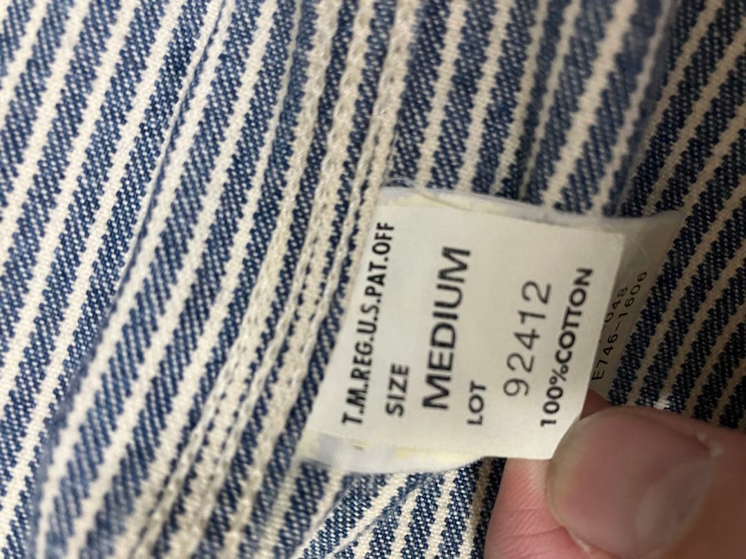 Lee 　ヒッコリー　カバーオール サイズ38　復刻　91-J