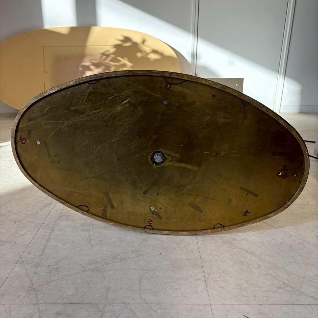 楕円テーブル　センターテーブル　リビングテーブル　ローテーブル　真鍮ベース