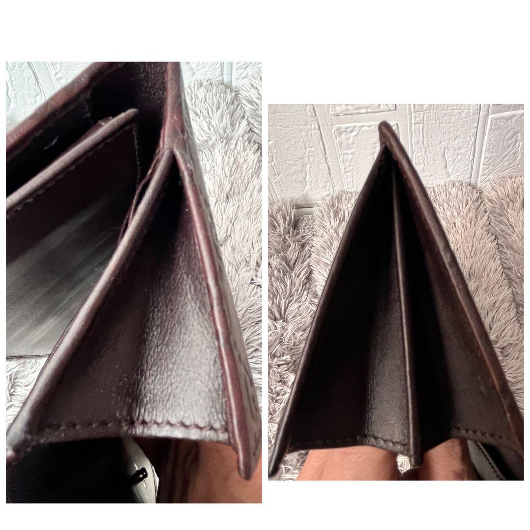 極美品✨GUCCI シマ　ダークブラウン　プリンシー　レザー　シルバーロゴ