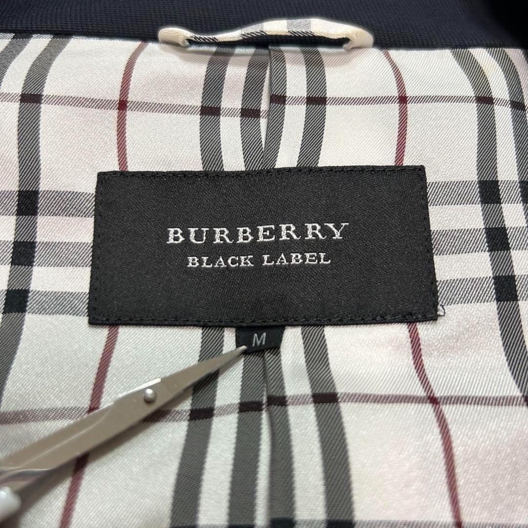 【極美品】バーバリーブラックレーベル ピーコート 銀ボタン ノバチェック M 紺