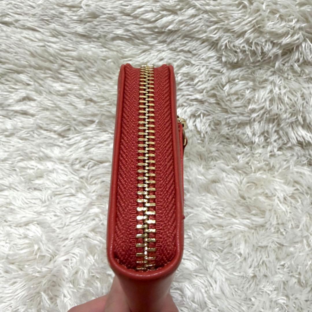 未使用✨マリークワント　テラコッタ　長財布　家計簿管理　薄型　ケース　L字