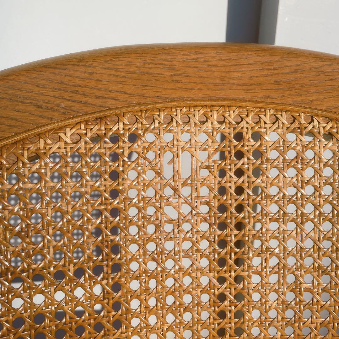 【希少②】マルニ maruni 木製ダイニングチェア ラタン 籐 旧ロゴ 椅子