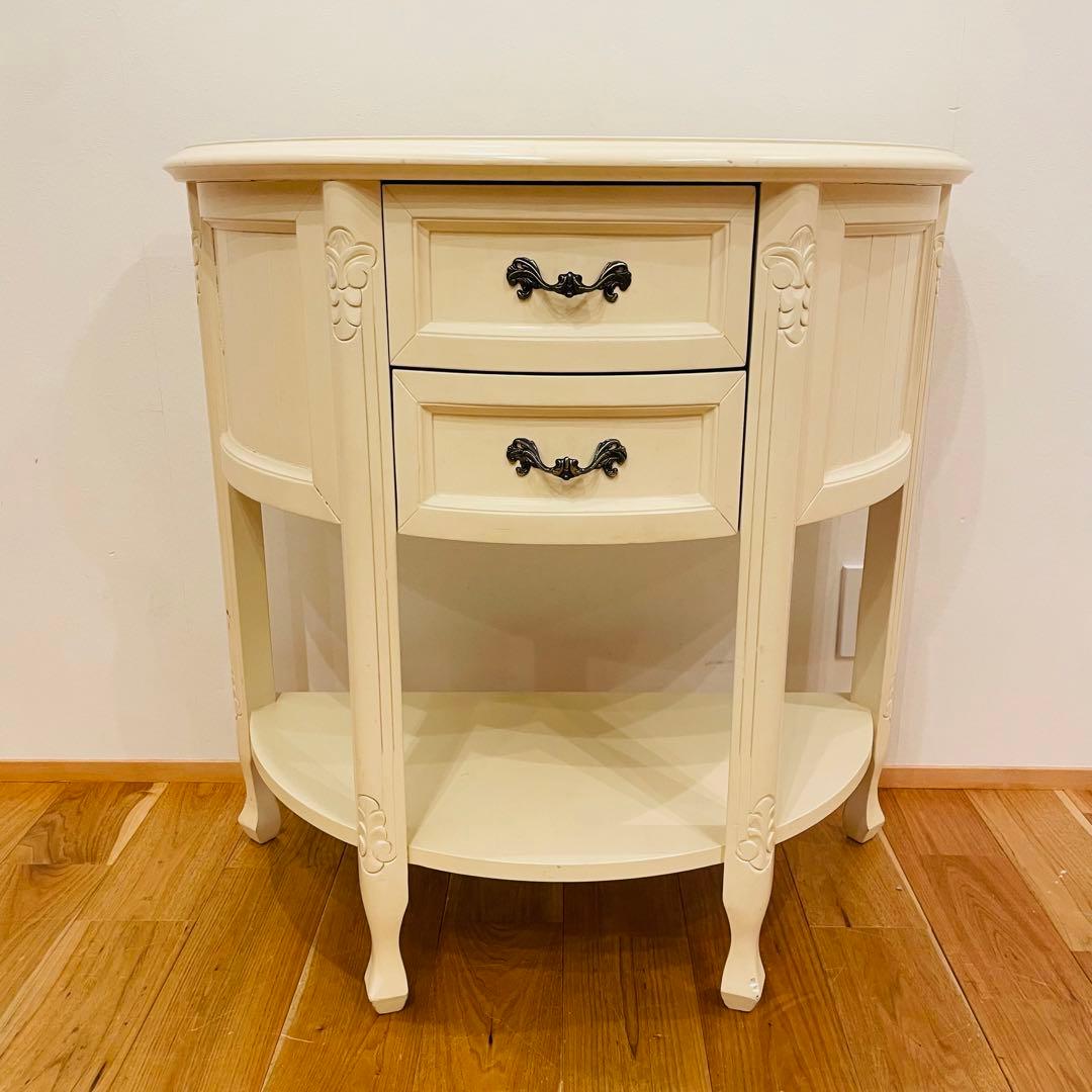 希少 ハーフ ムーン チェスト 半円 クラシカル 収納 タンス 家具