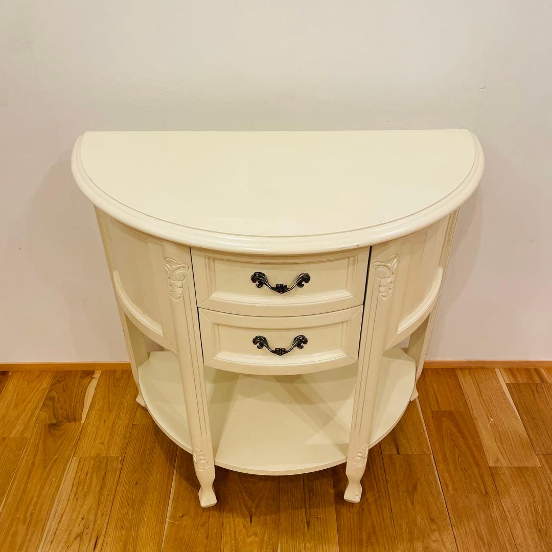 希少 ハーフ ムーン チェスト 半円 クラシカル 収納 タンス 家具