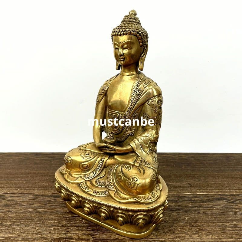 チベット密教仏像 薬師仏 阿弥陀仏 釈迦牟尼仏 三宝仏仏像 銅製品 辟邪開運置物