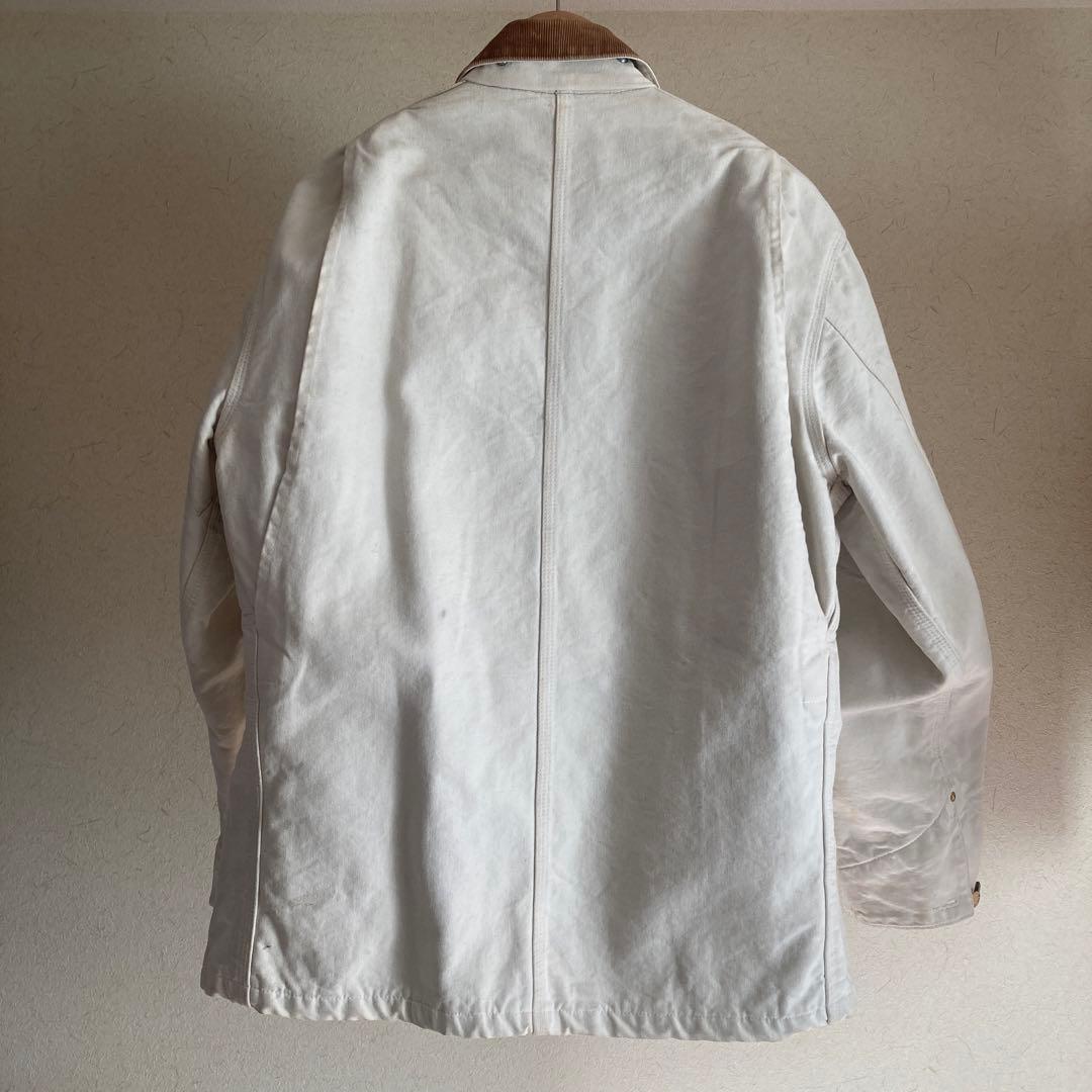 【USA製】Carhartt100Yearsカバーオール42 白L