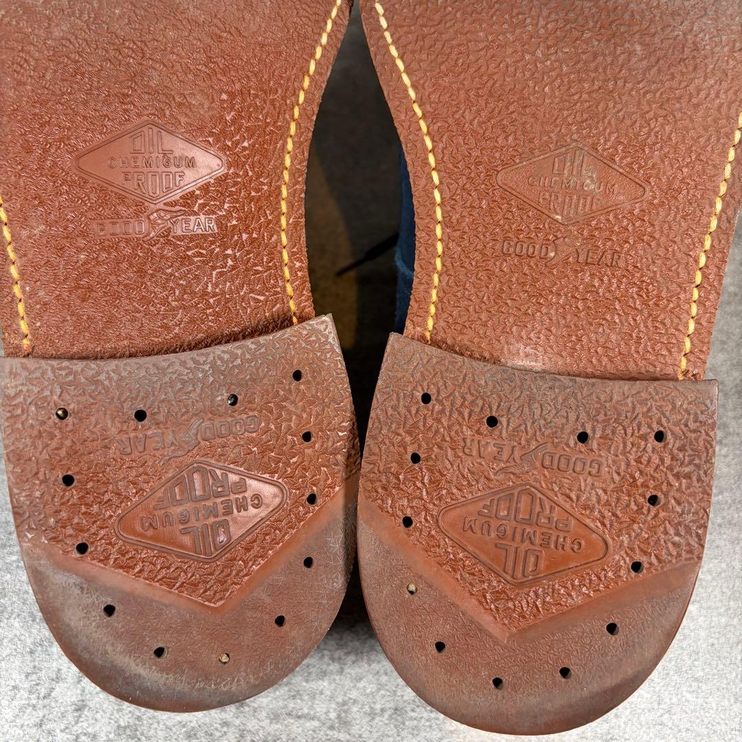 美品　REGAL リーガル　プレーントゥ　スエード　ネイビー　25.5cm