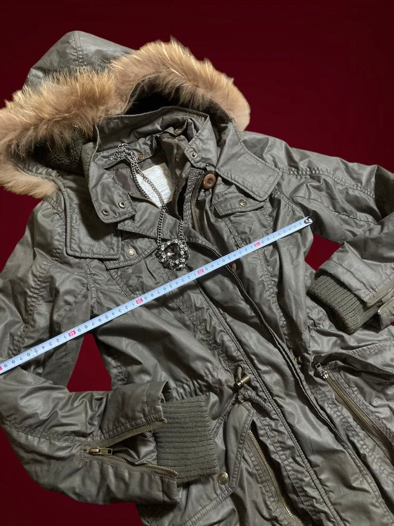 y2kファーモッズ平成ギャルカーキNANAロックフェアリーグランジ古着トレンド