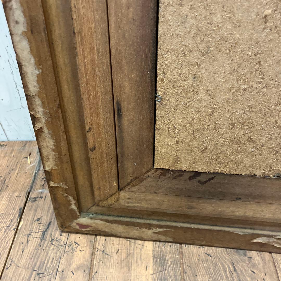 アンティーク 木製 ウッドフレーム 壁掛けミラー ウォールミラー 姿見 鏡