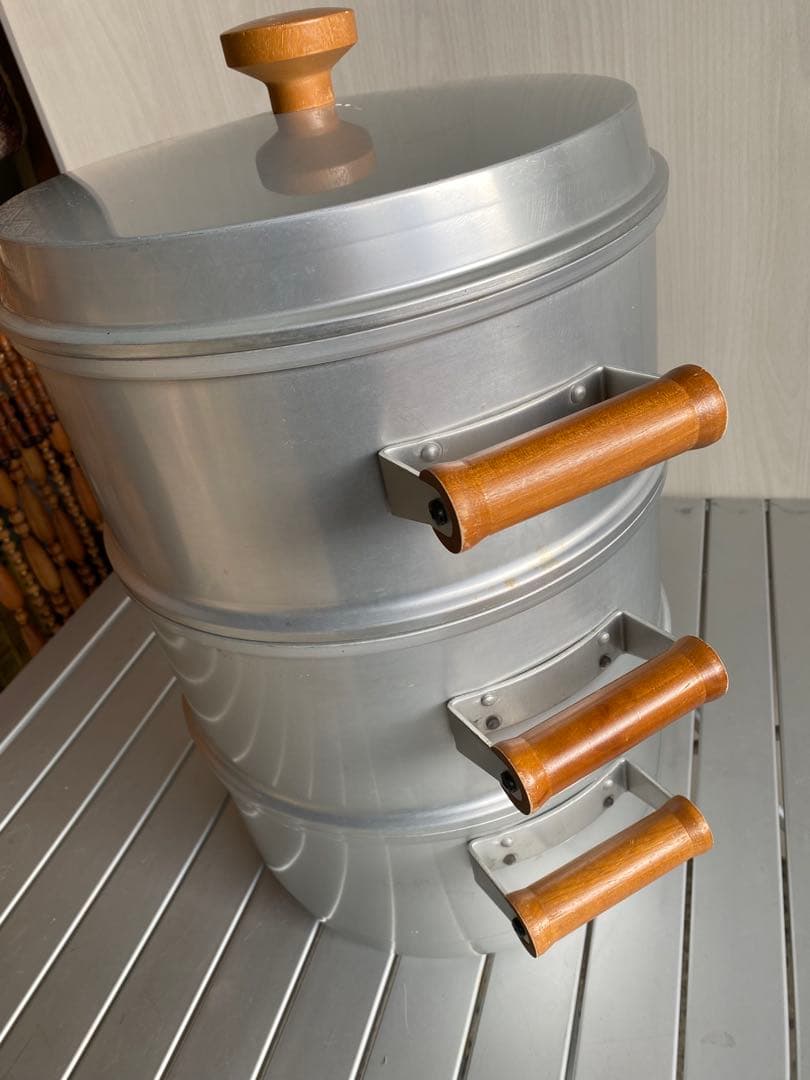 ホクセイ　3段　ジェットスチーマ　蒸し器　30cm アルミ製　蒸籠　セイロ