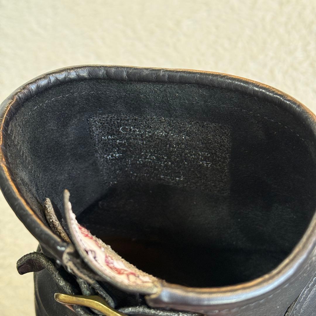 【Chippewa 白タグ】ショートエンジニアブーツ 黒 10E 28cm