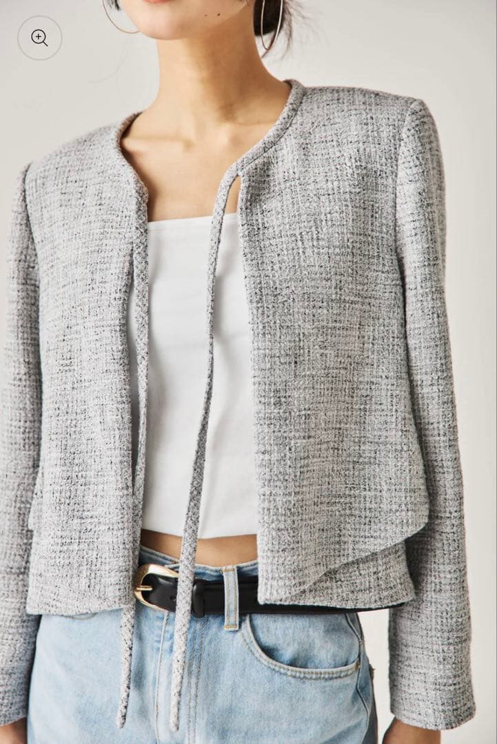 新品未使用⭐︎CONNSE ソフトツイードジャケット（GRAY）