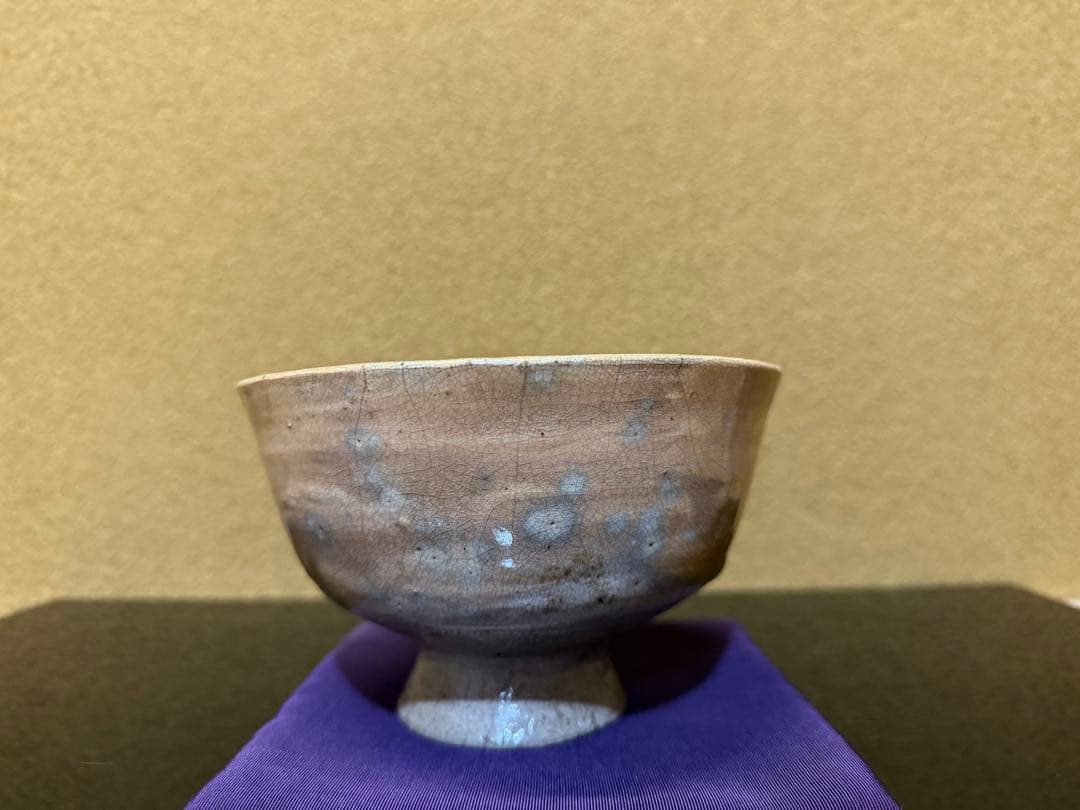 長春太山　窯変雨漏手高麗茶碗　「福鶴乃寿」　個展最高作品　共箱