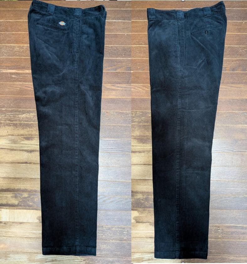 美品Dickiesコーデュロイ874ワークパンツ黒W36フリスコBENDAVIS