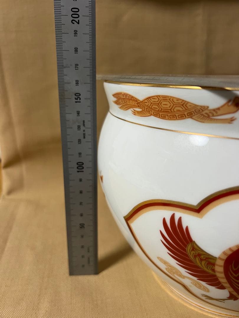 大倉陶園　朱雀 限定版　フランクリン　高級磁器　花瓶