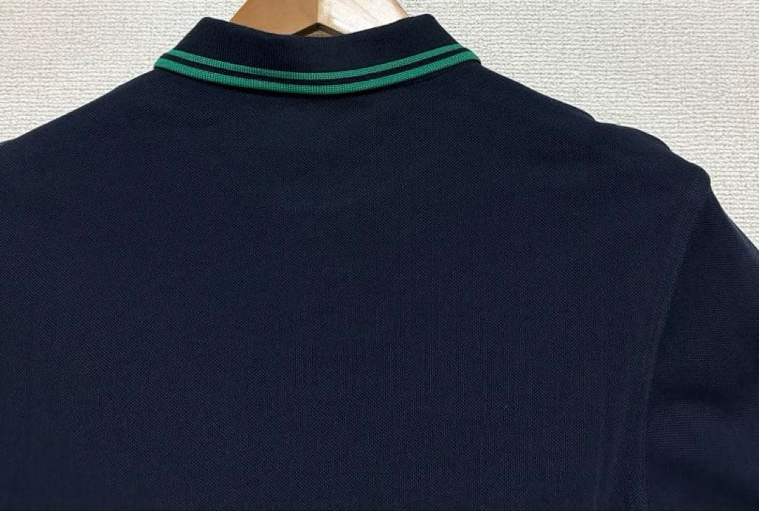 極美品 FREDPERRY フレッドペリー ネイビー 緑 ポロシャツ M 半袖