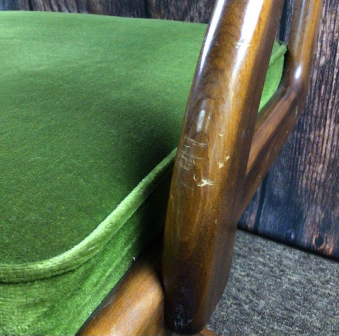 カリモク コロニアル デスクチェア モスグリーン オールドカリモク