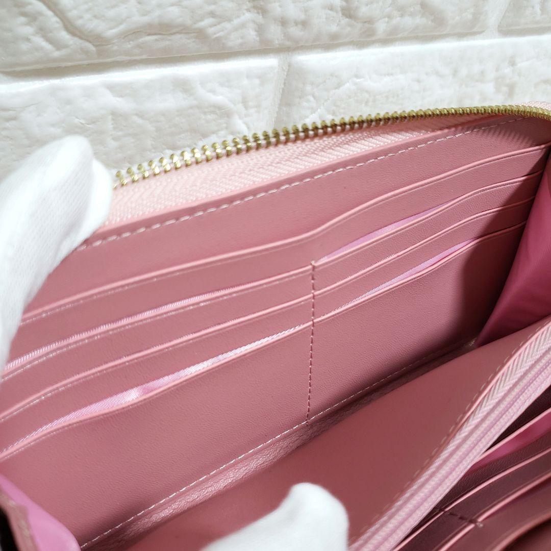 COACH コーチ 蝶々 バタフライ 花柄 ラウンドファスナー長財布 美品