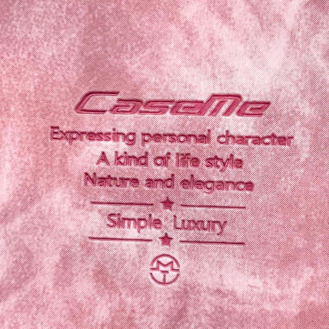 ジッパー付き iPhone 14 Plus ケース ピンク ウォレット 財布