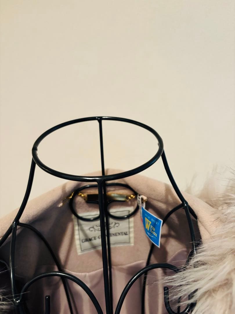 クリーニング済グレースコンチネンタル　ファー付コート