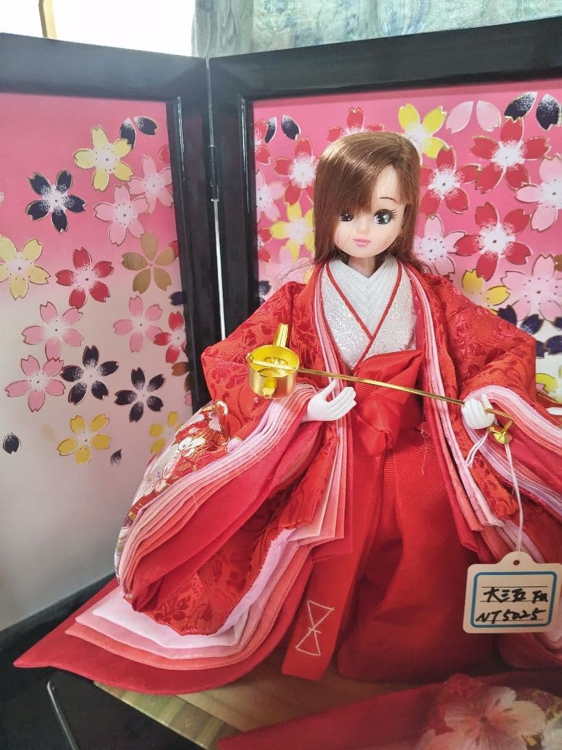 雛人形　リカちゃん　三人官女　リメイク品 ①