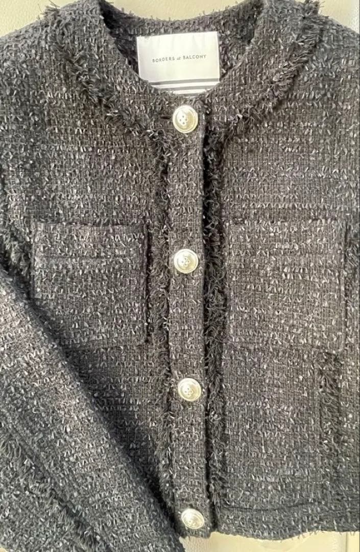 ☆未使用☆ボーダーズアットバルコニー　フリンジツイードジャケット