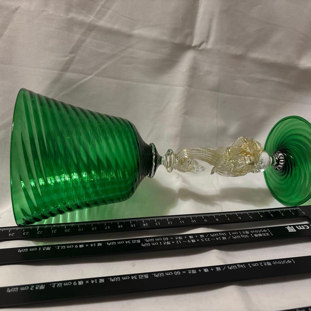 ベネチアングラス　ドルフィン　グリーン
