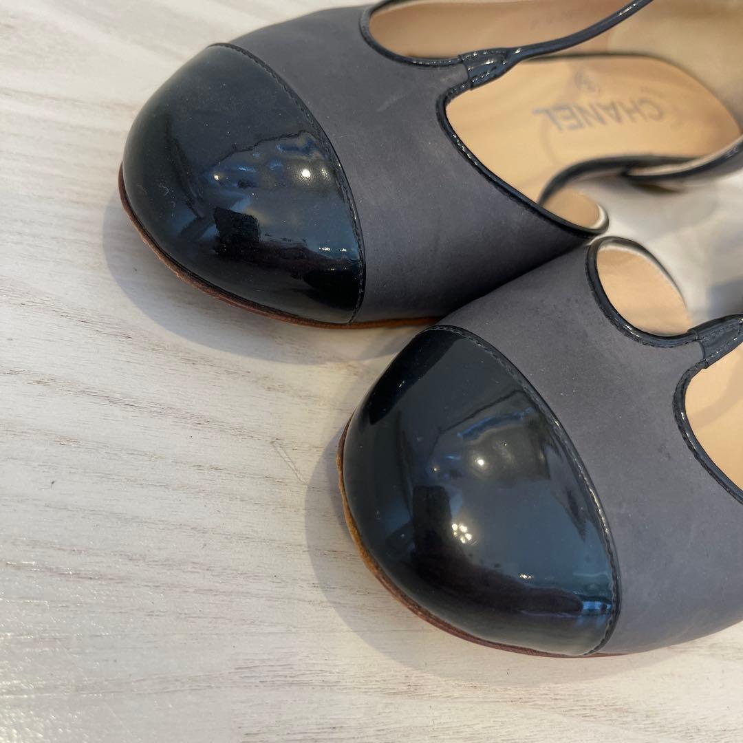 シャネル CHANEL G28651 フラットシューズ　35 1/2C