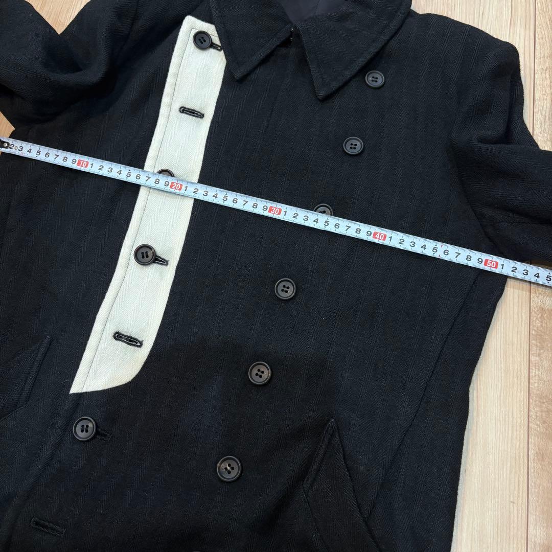 ⚫︎y's ワイズ ヨウジヤマモト ブラック ピーコート アルパカ混Pコート